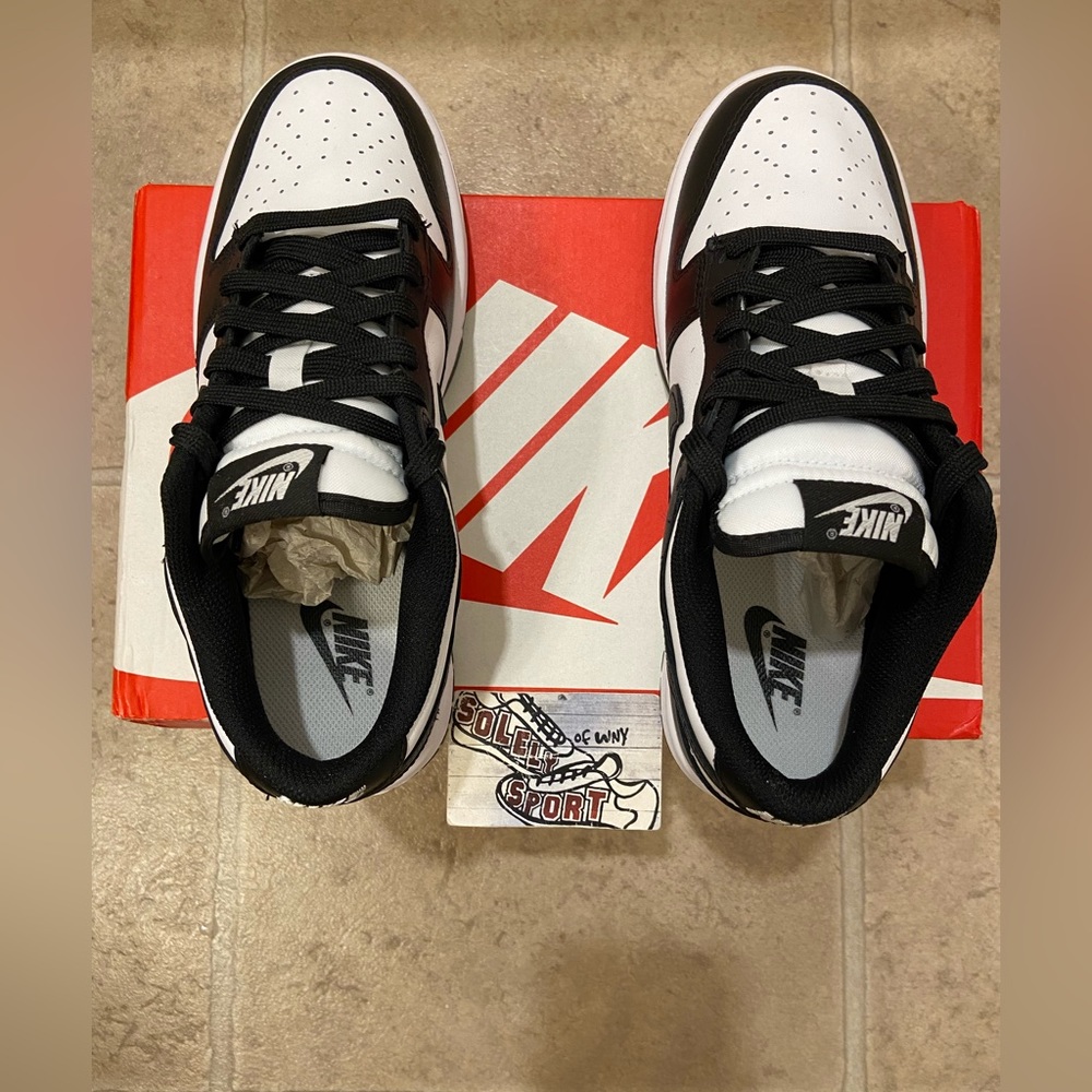New Nike Dunk Low Retro Panda Black White Leather Mens Size 12 - Picture 6 of 11